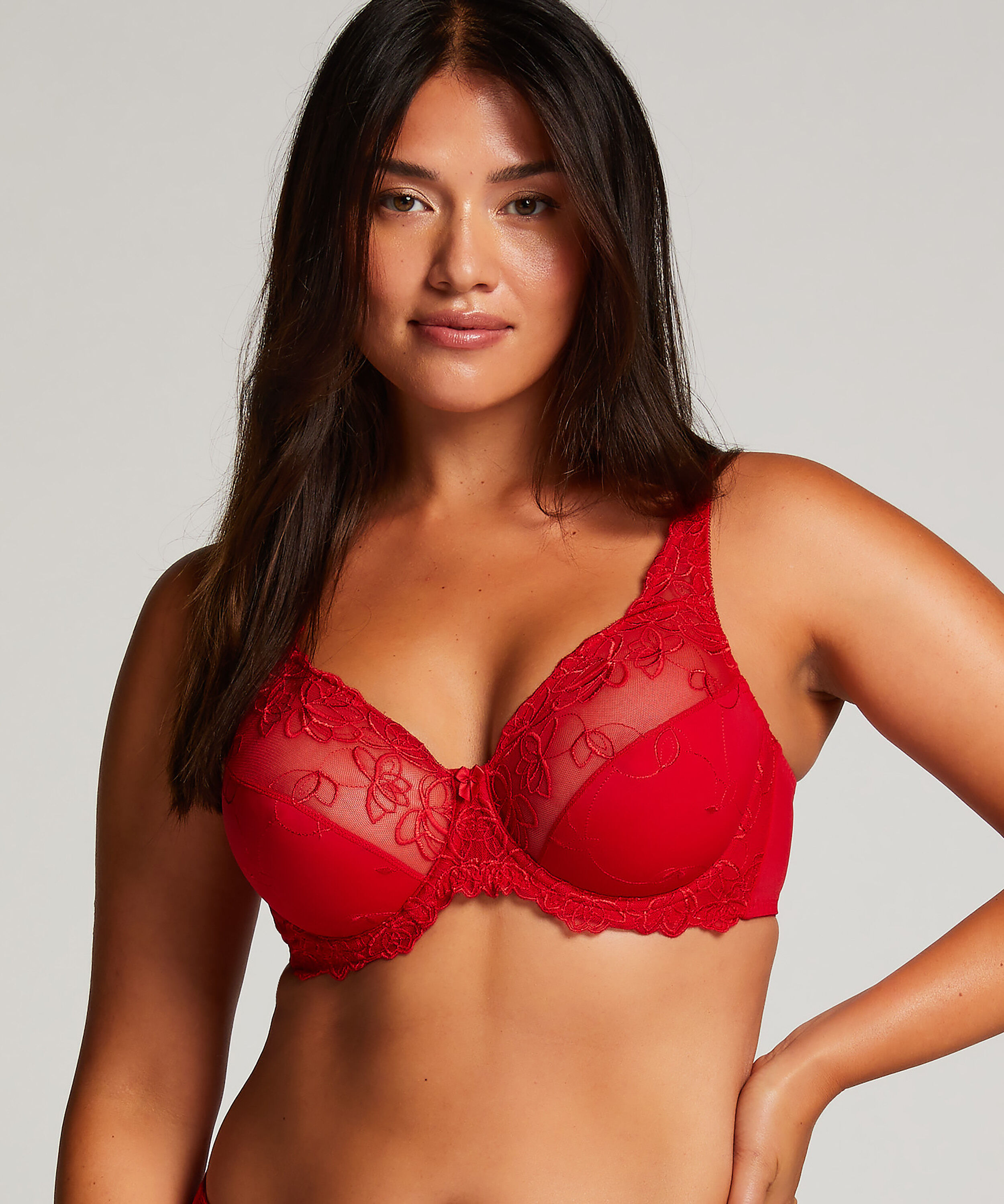 Niet-voorgevormde beugel bh Diva, Rood