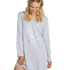Nachthemd lange mouwen, Blauw