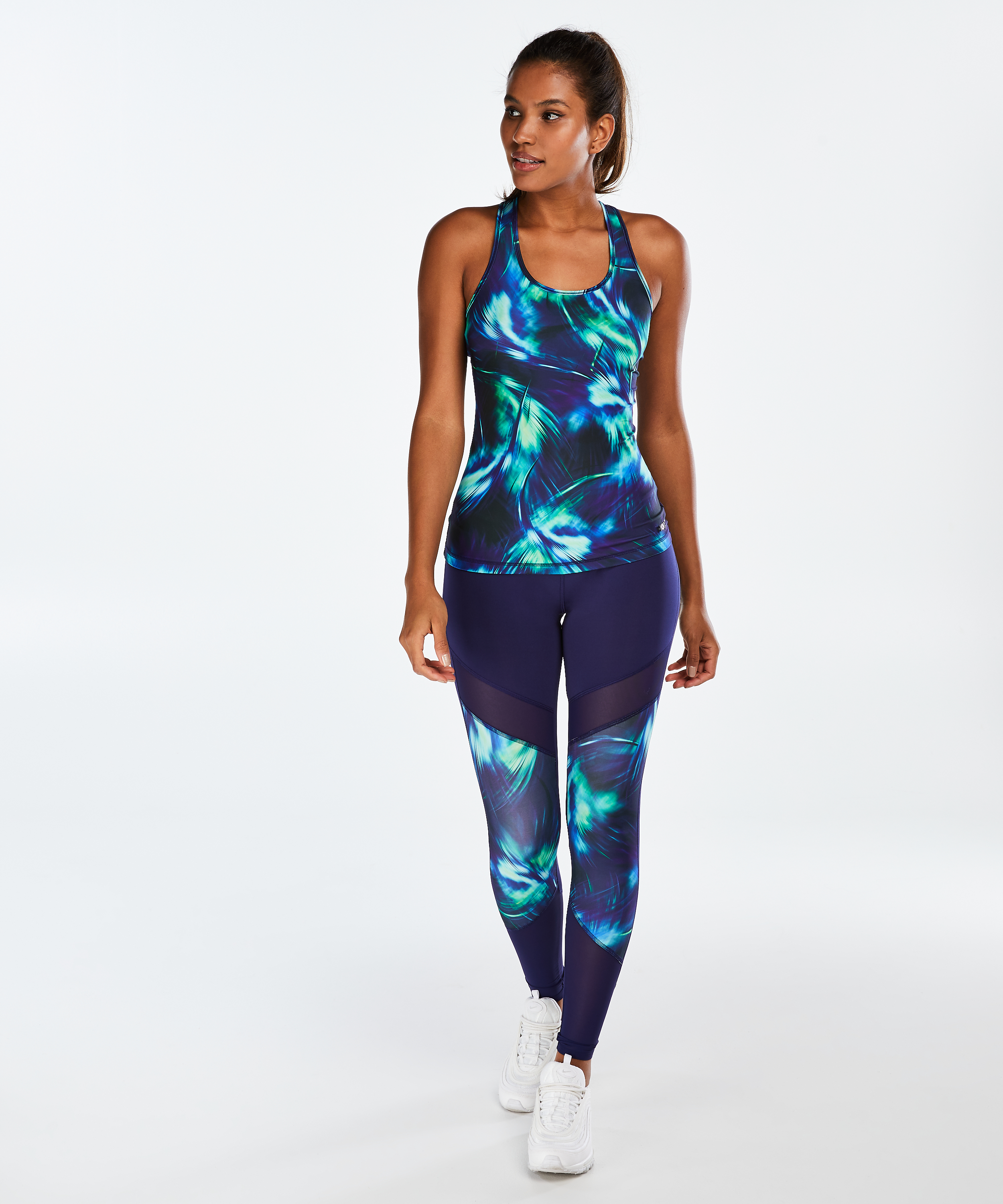 HKMX High waisted sport legging print level 2, Blauw, main