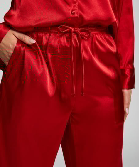 Broek Satijn, Rood