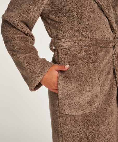 Badjas Fleece, Beige