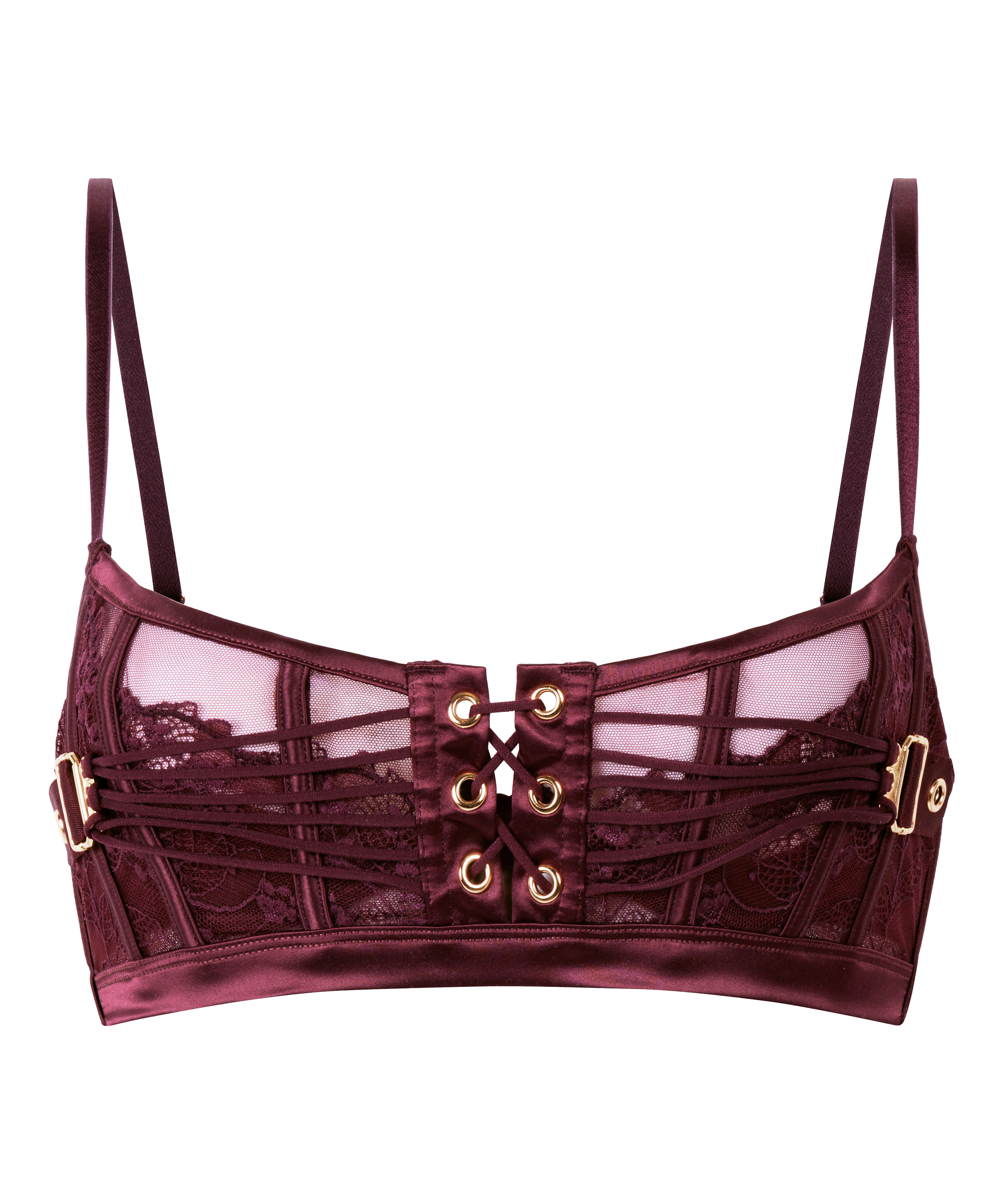 Soutien-gorge non rembourr&eacute; longline Avela, Rouge, main