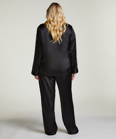 Pantalon Satin, Noir