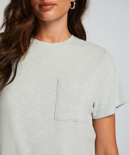 Top manches courtes Rib, Vert