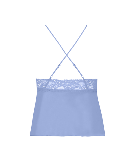 Cami Top Satin Marcela, Blauw