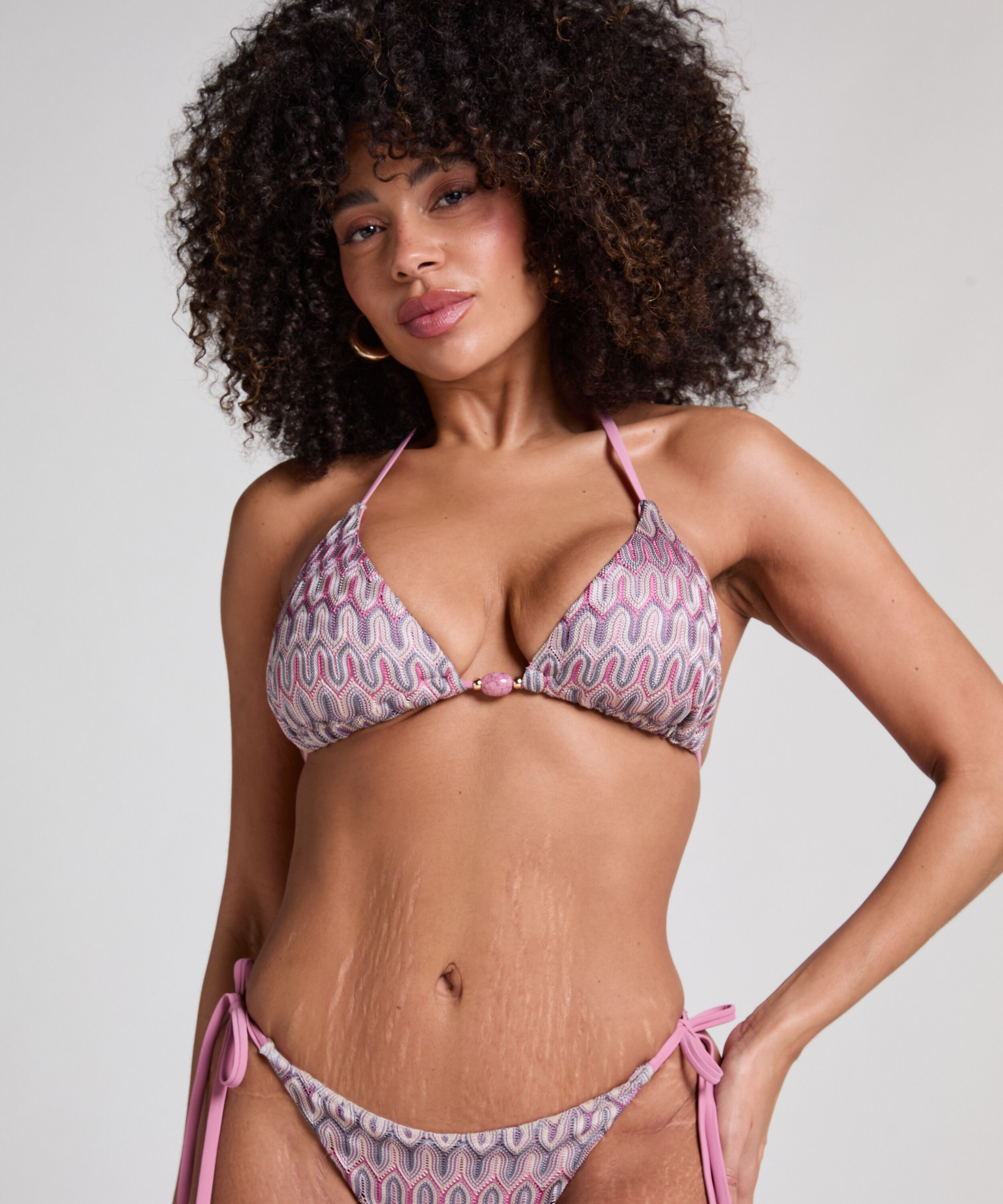 Triangel bikinitop Cali, Roze