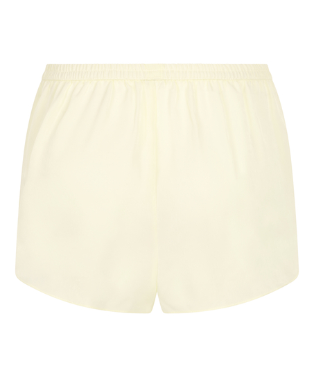 Minimal satijnen short, Geel