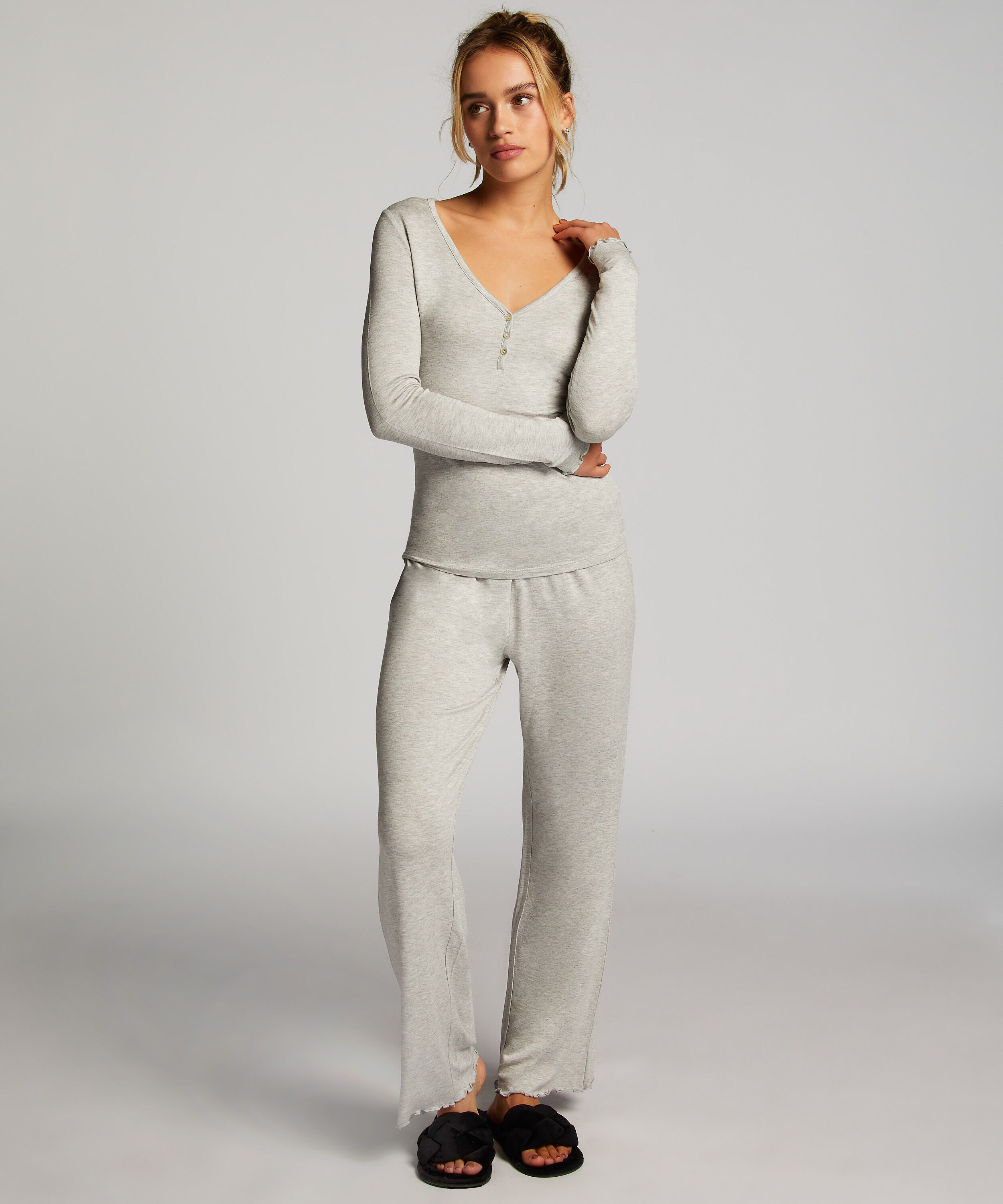 Pyjama set, Grijs