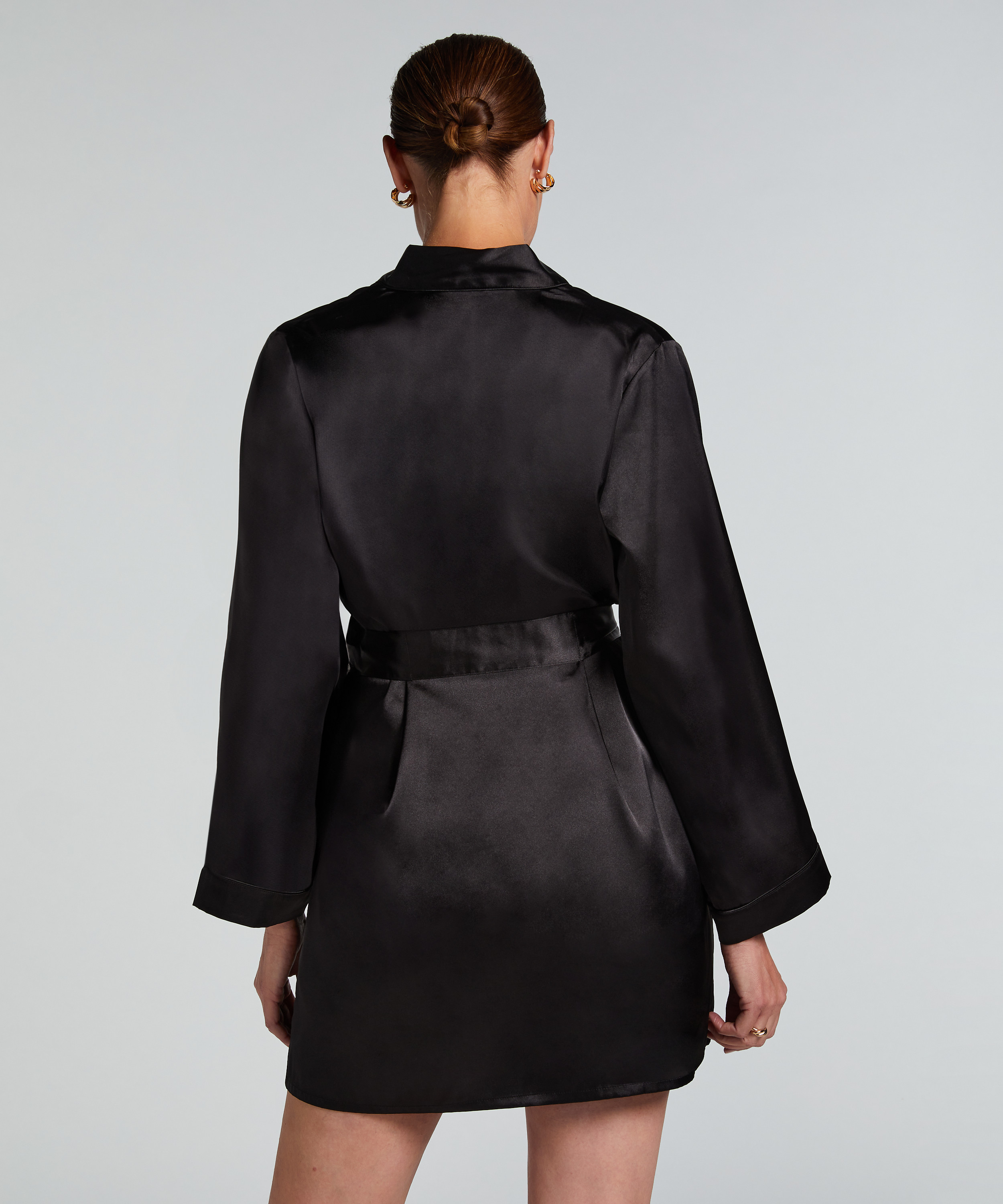 Kimono Satin, Noir, main