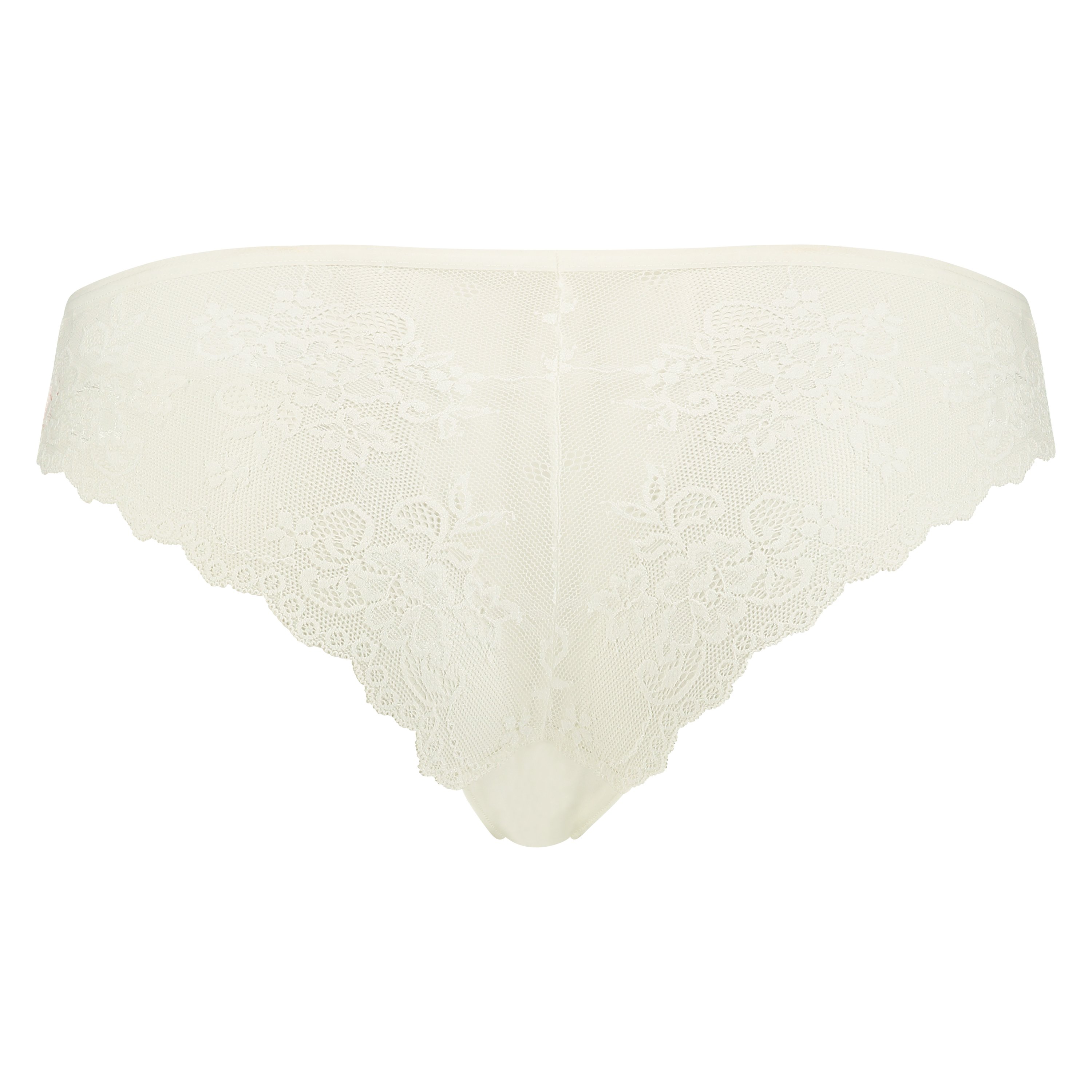 Slip br&eacute;silien Invisible Lace Back, Blanc, main