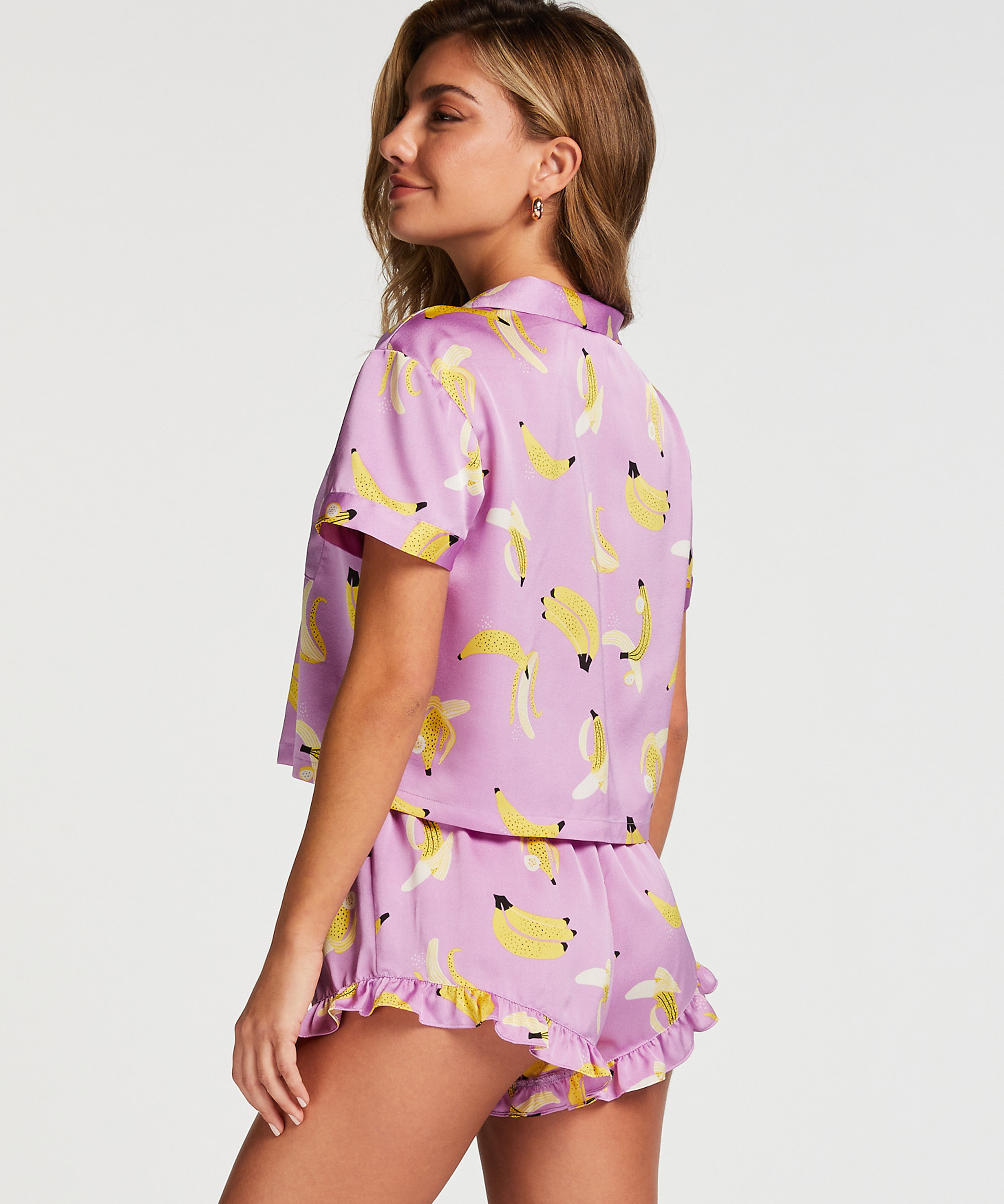 Satin Shorts, Pourpre, main