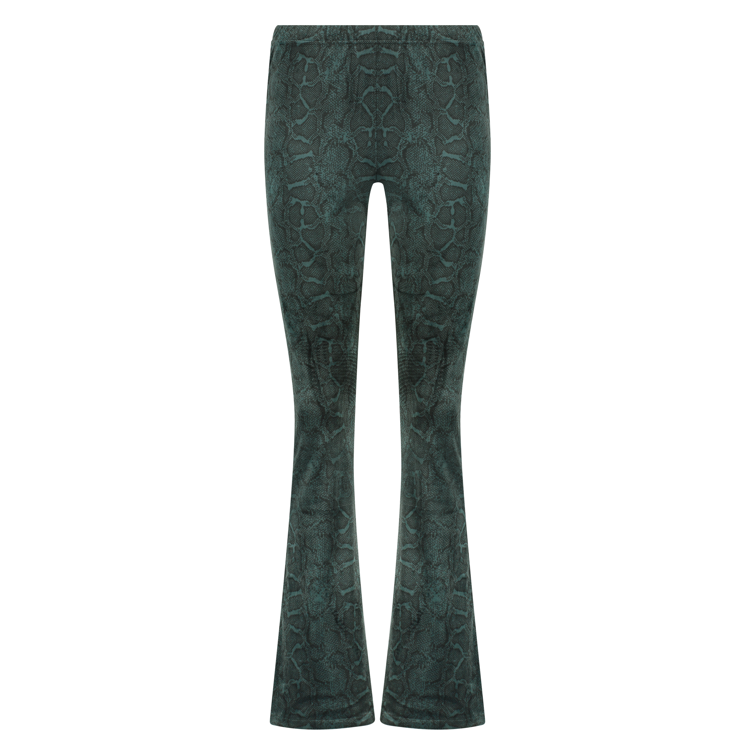 Flared Velours Legging, Groen, main