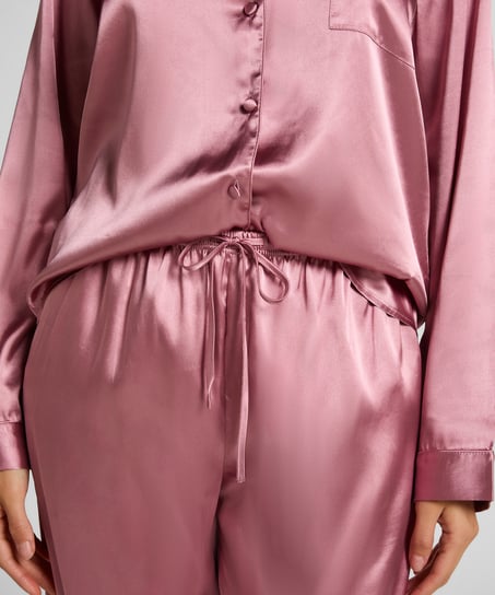 Ensemble de pyjama en satin Shiny, Rose