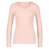 Top LS Rib R-neck, Rose