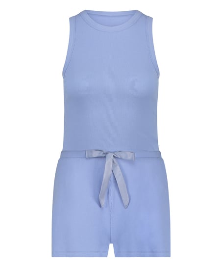 Korte pyjama set, Blauw