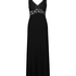 Slipdress Nora Lace Long, Zwart