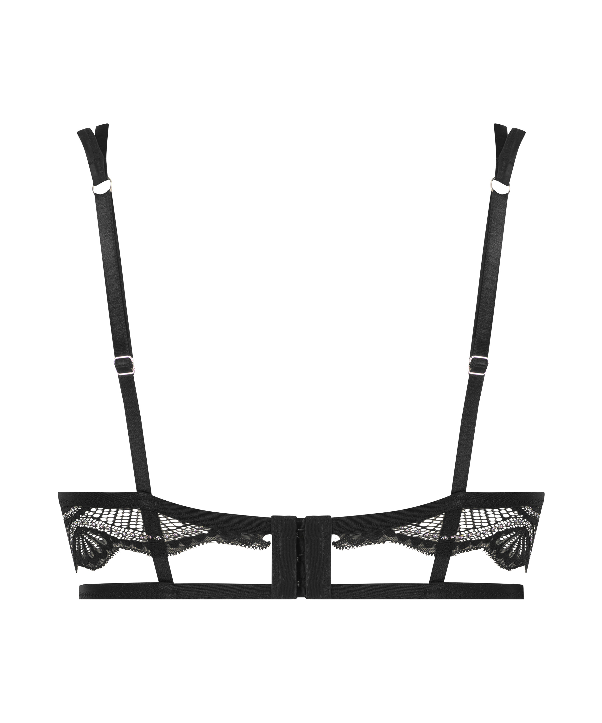 Soutien-gorge &agrave; armatures non-pr&eacute;form&eacute; longline Lyra, Noir, main