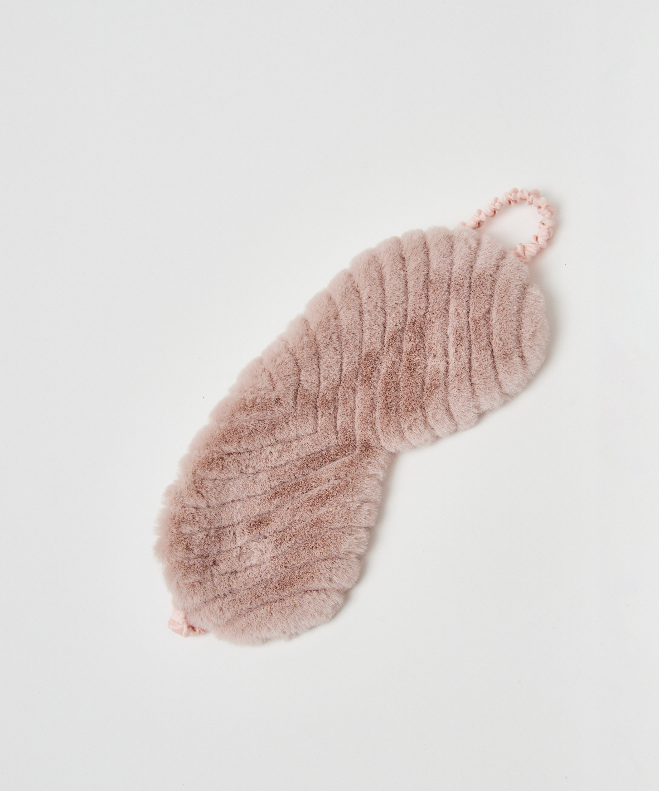 Masque de nuit fausse fourrure, Gris, main