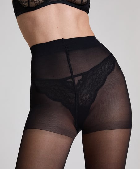 30 Denier Pantys 2 Paar, Zwart