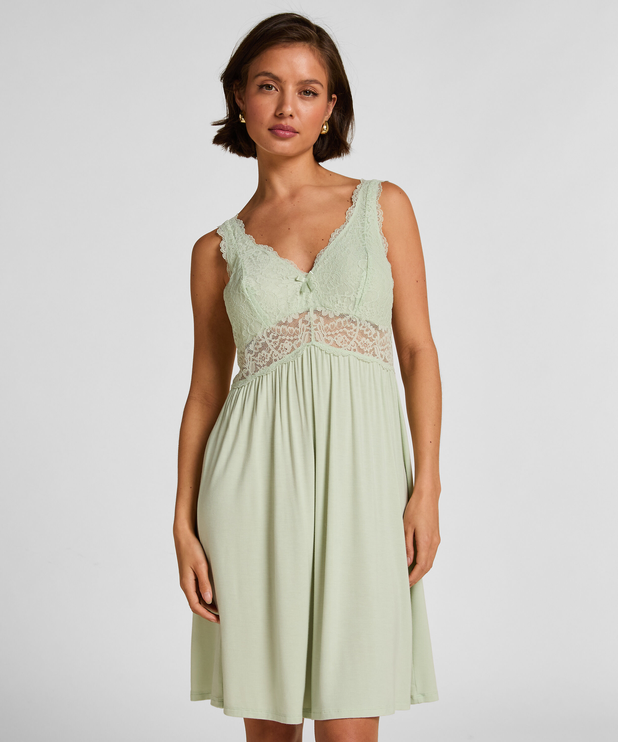 Nuisette Nora dentelle, Vert