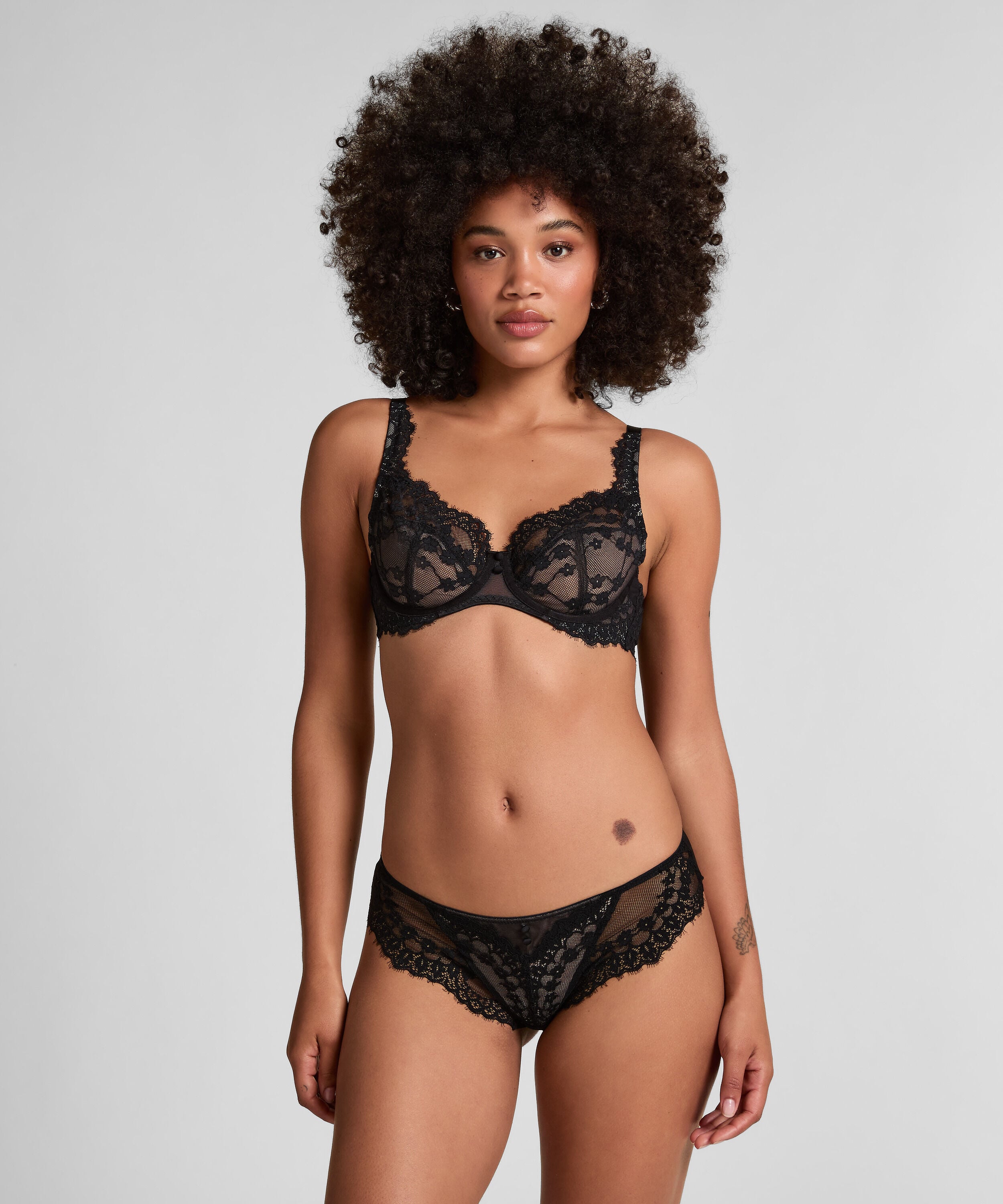Slip brésilien Daisy, Noir