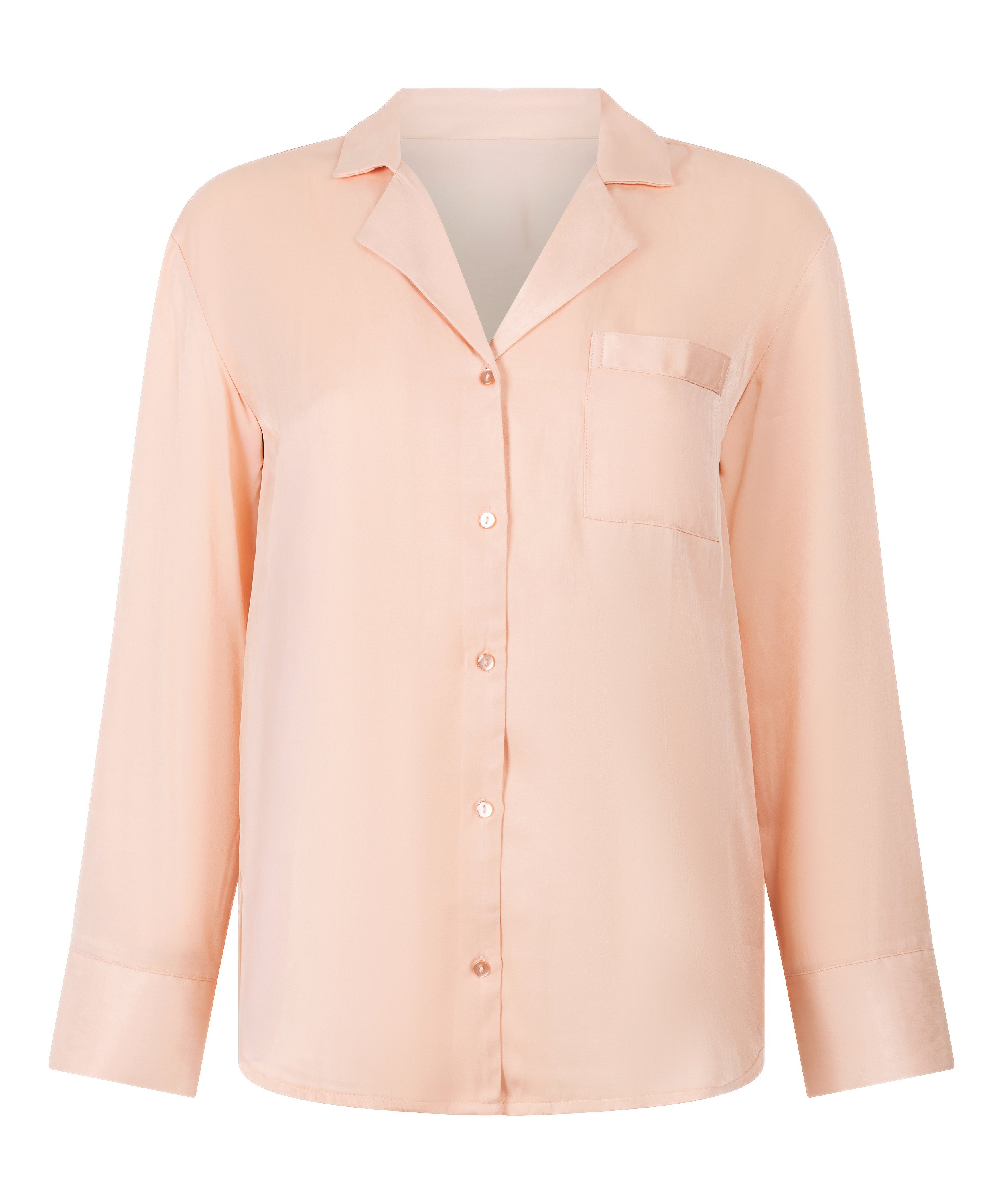 Veste &agrave; manches longues Satin Ayla, Orange, main