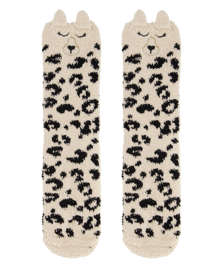 Sokken Snow Leopard, Beige