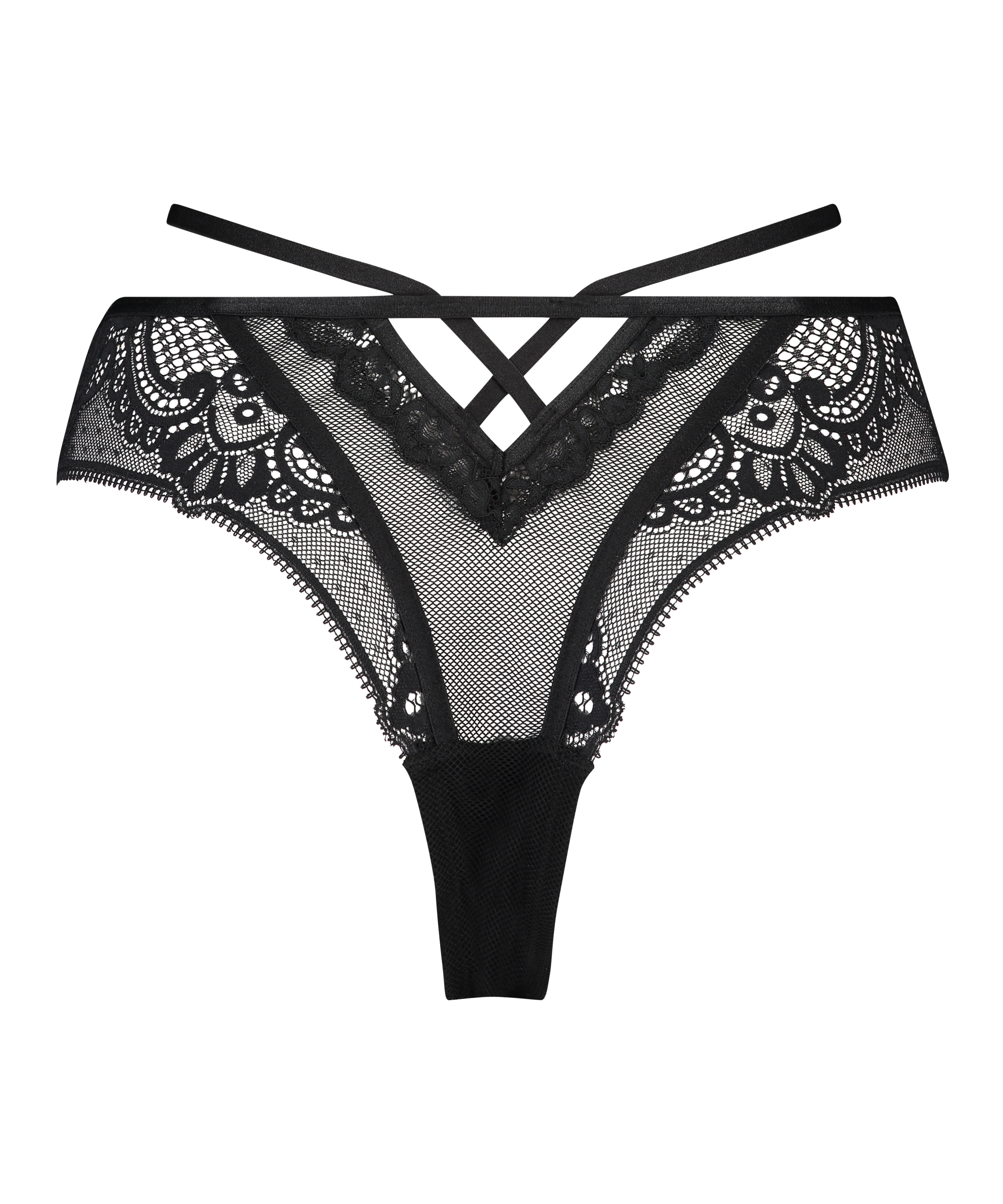 Slip br&eacute;silien Anita, Noir, main