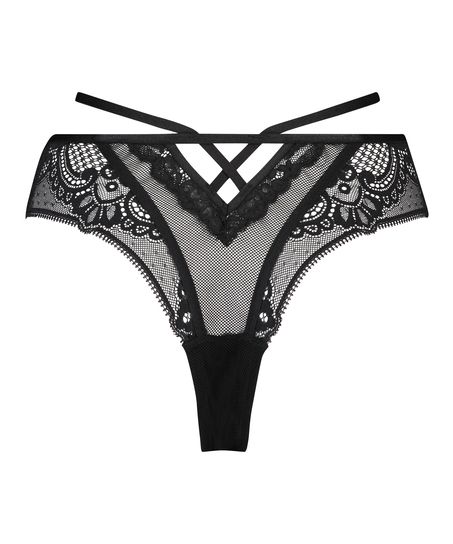 Slip br&eacute;silien Anita, Noir