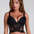 Soutien-gorge à armatures préformé push-up et longline Coco, Noir