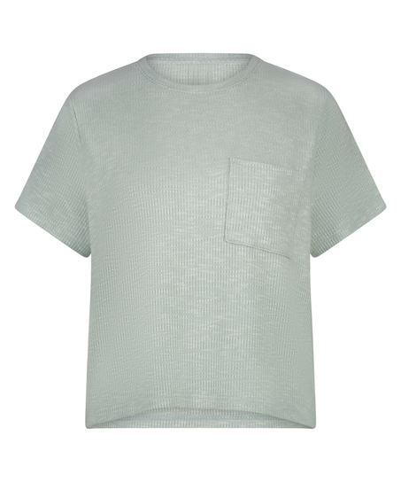 Top manches courtes Rib, Vert