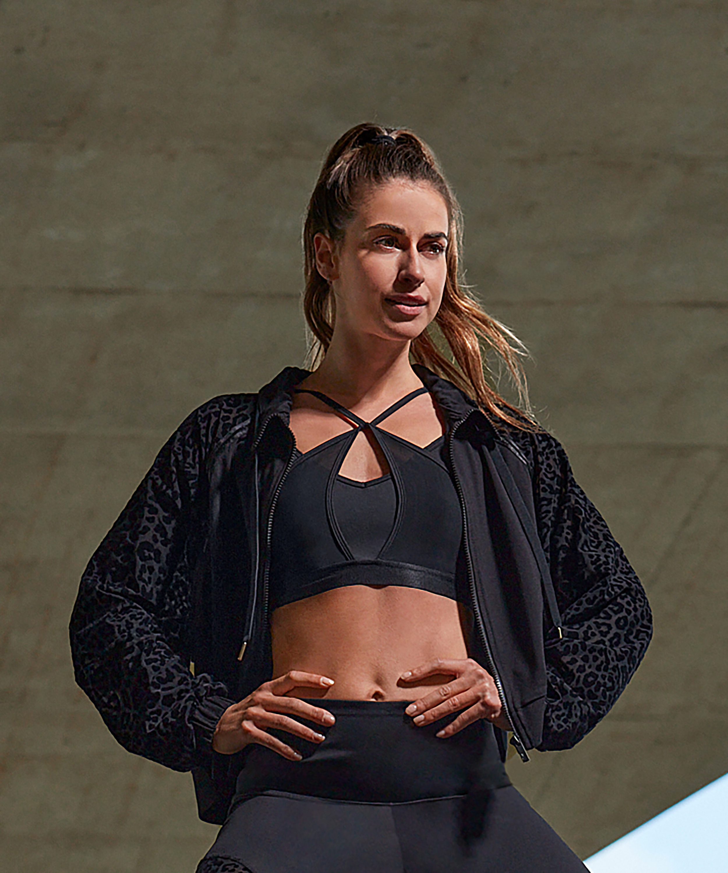 HKMX Veste Léopard, Noir, main