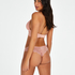 Slip br&eacute;silien jambe haute, Rose