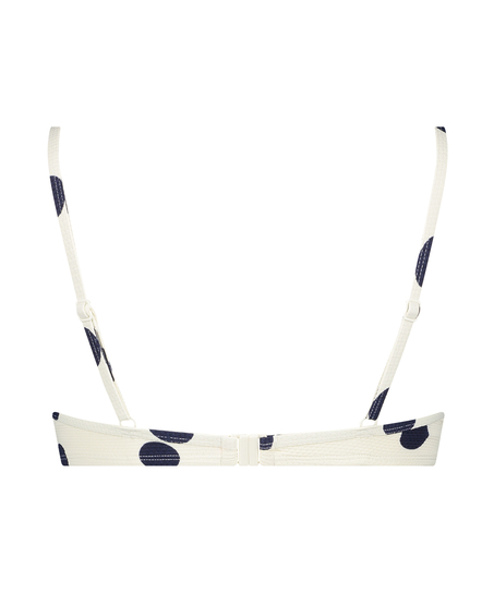 Voorgevormde beugel bikinitop Scallop Dot, Wit