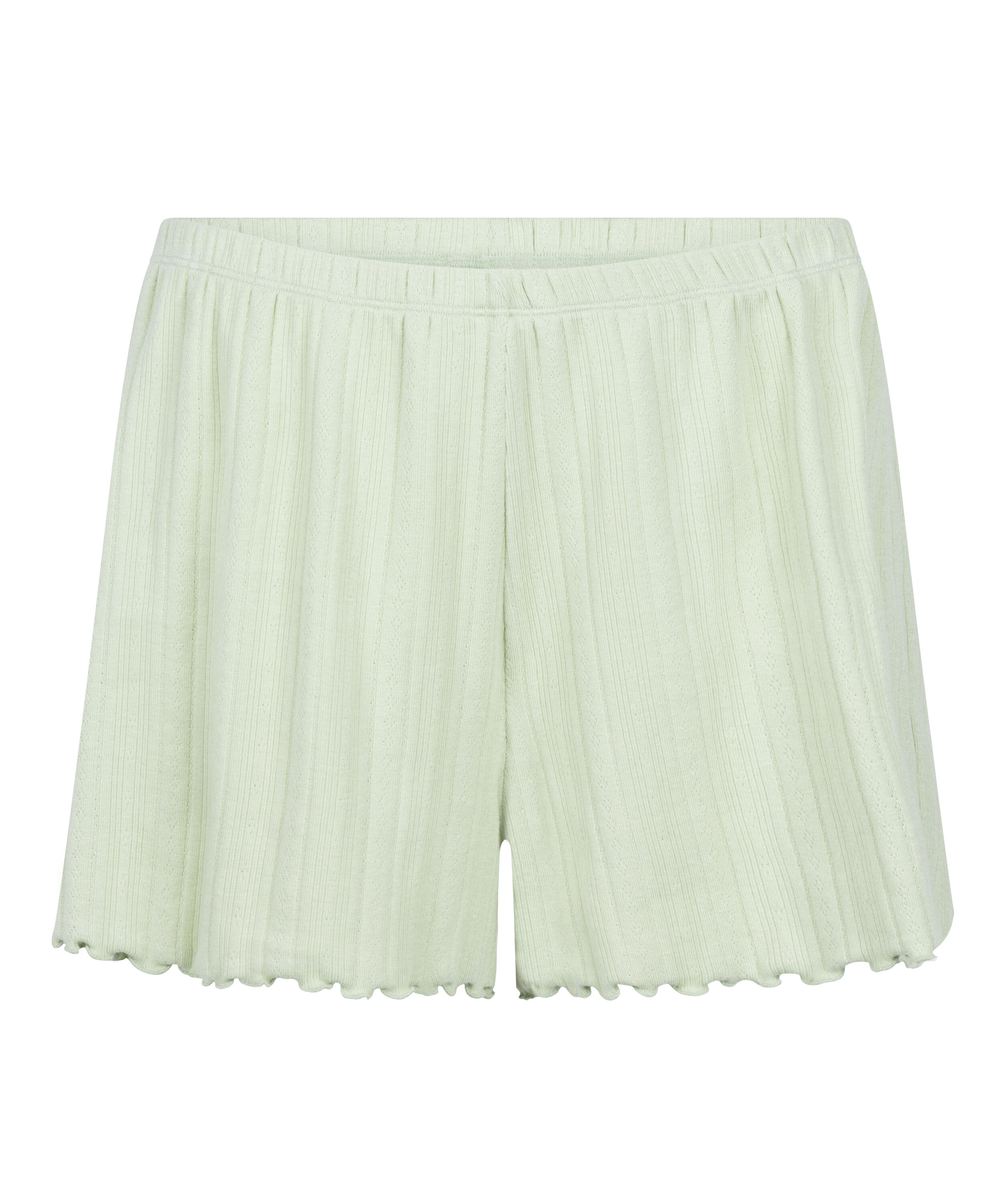 Pointelle short, Groen