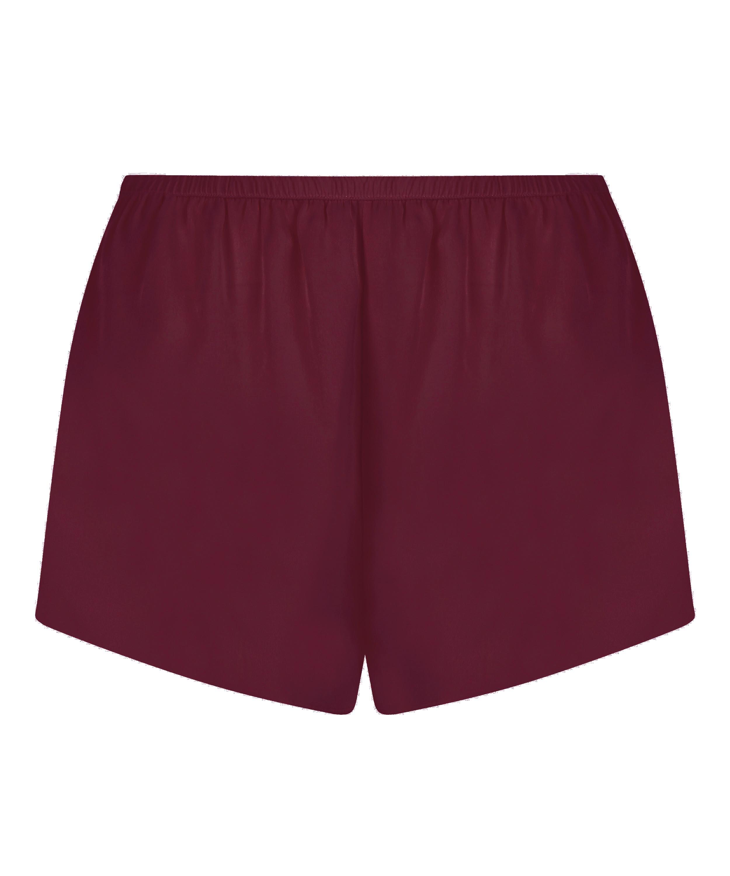 Short en satin Minimal, Pourpre, main