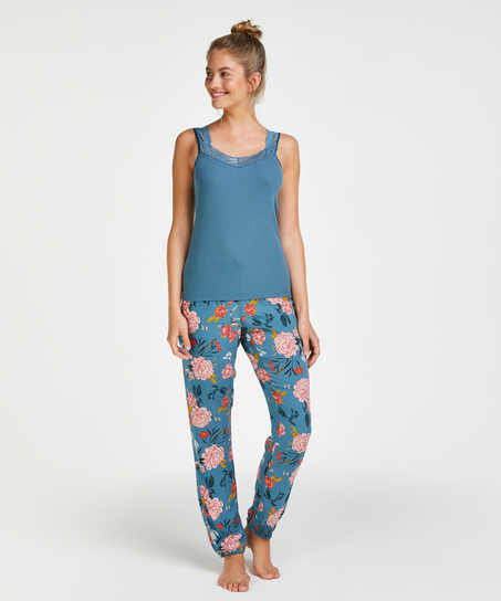 Singlet Rib Lace, Groen