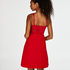Slipdress Modal lace, Rood