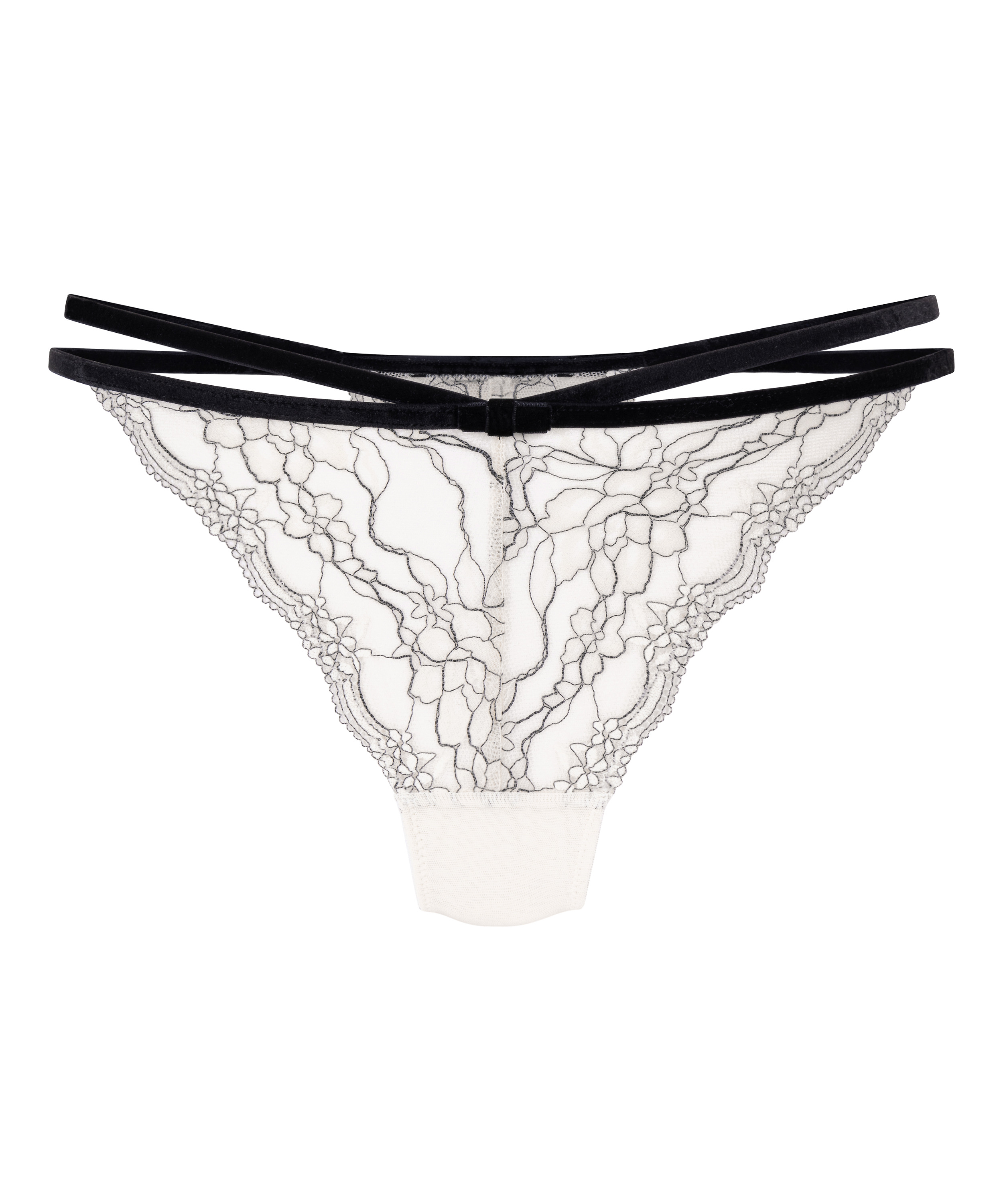 String jambe haute Agnes, Blanc, main
