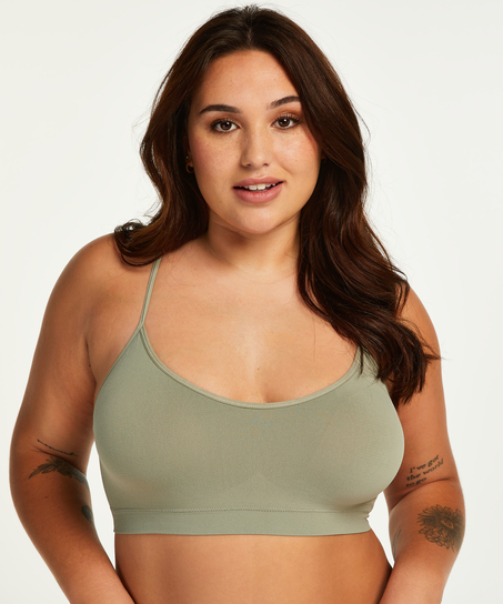 Naadloze bralette Rose, Groen