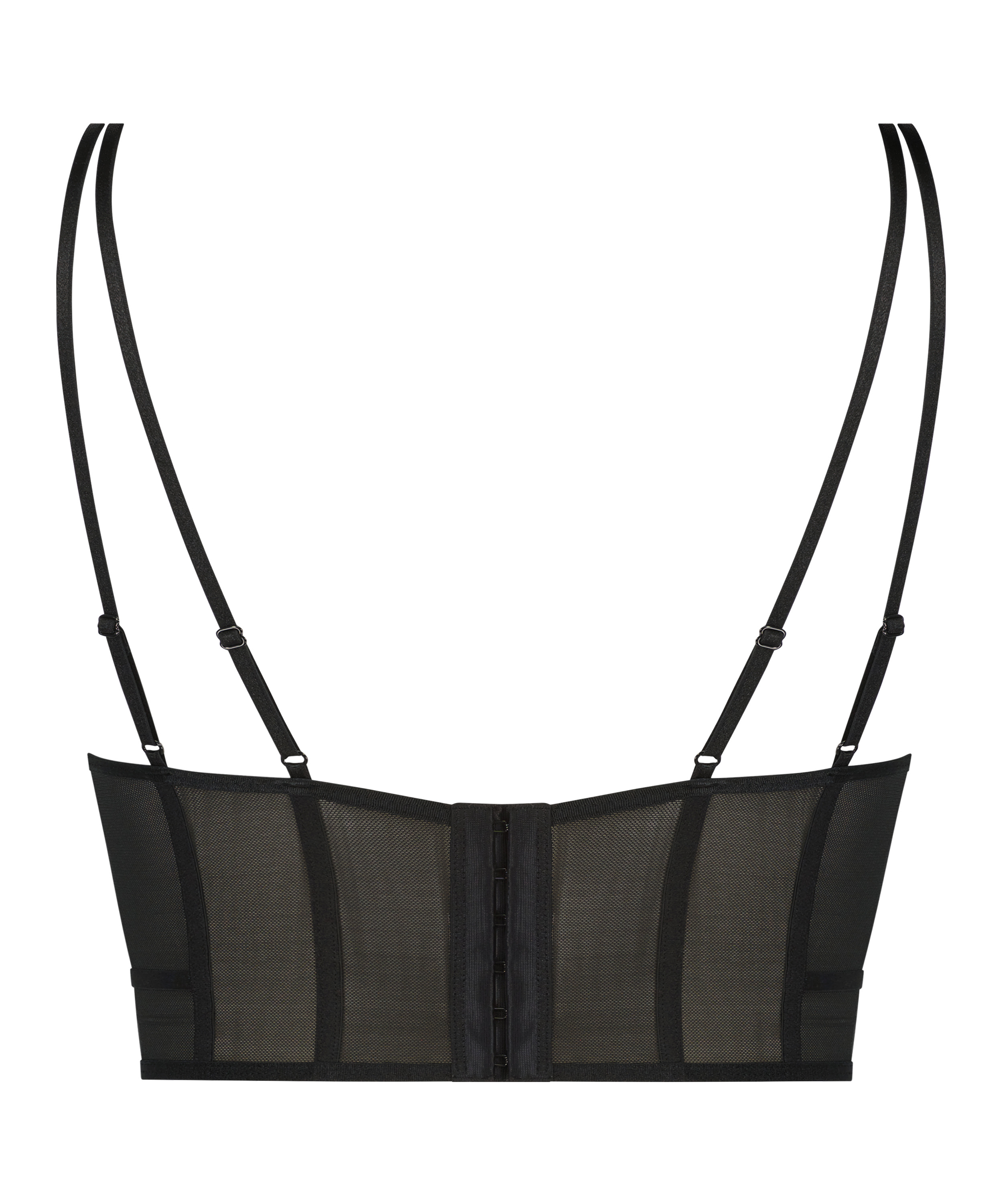 Niet-voorgevormde longline beugel bh Boujee, Zwart, main