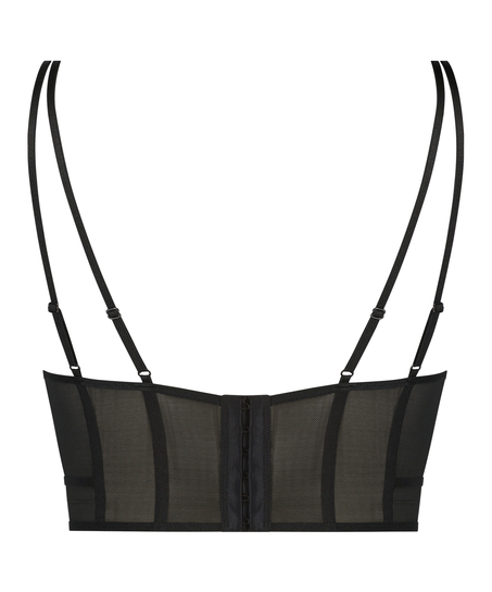 Niet-voorgevormde longline beugel bh Boujee, Zwart