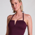 Maillot de bain bandeau en néoprène, Pourpre