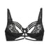 Soutien-gorge rembourré demi-bonnet à armatures longline Iggy, Noir