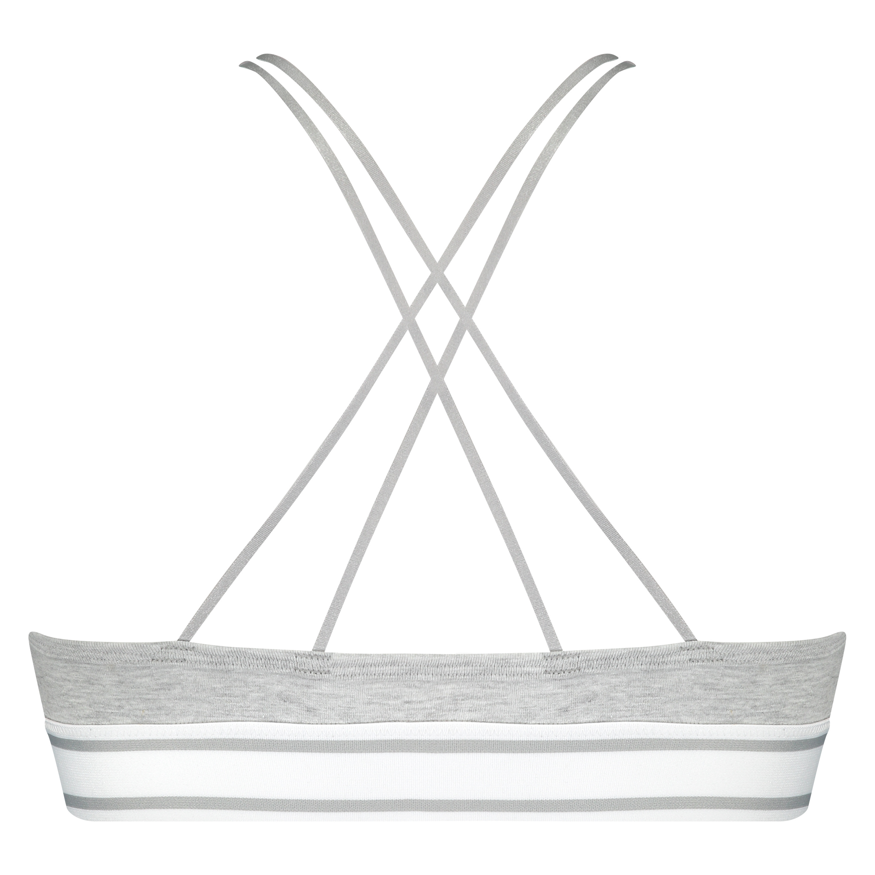 Voorgevormde triangle bralette Casey katoen, Grijs, main