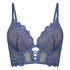 Voorgevormde push-up longline beugel bh Lotta, Blauw