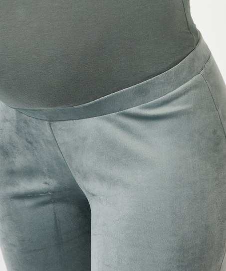Jogger velours lurex maternity, Vert