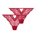 Lot de 2 slips brésiliens Isabelle, Rouge