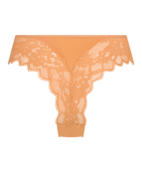 Slip brésilien jambes hautes Dora, Orange