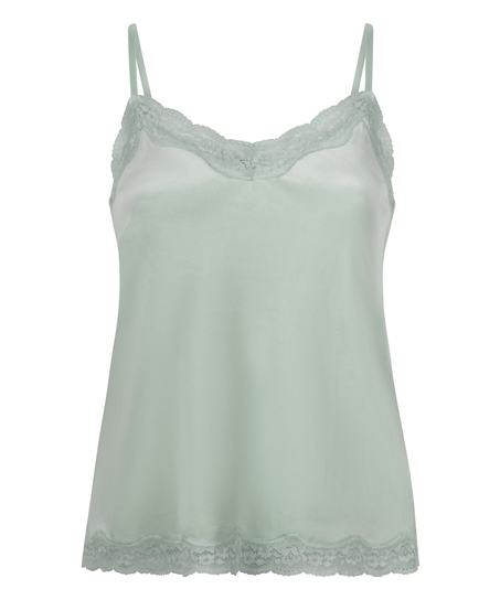 Camisole velours Dentelle, Vert